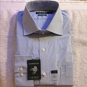 Ralph Lauren Men's Blue Gingham Dress Shirt